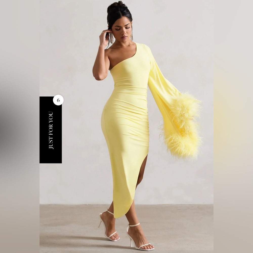 Beautiful Club London bodycon feather dress
